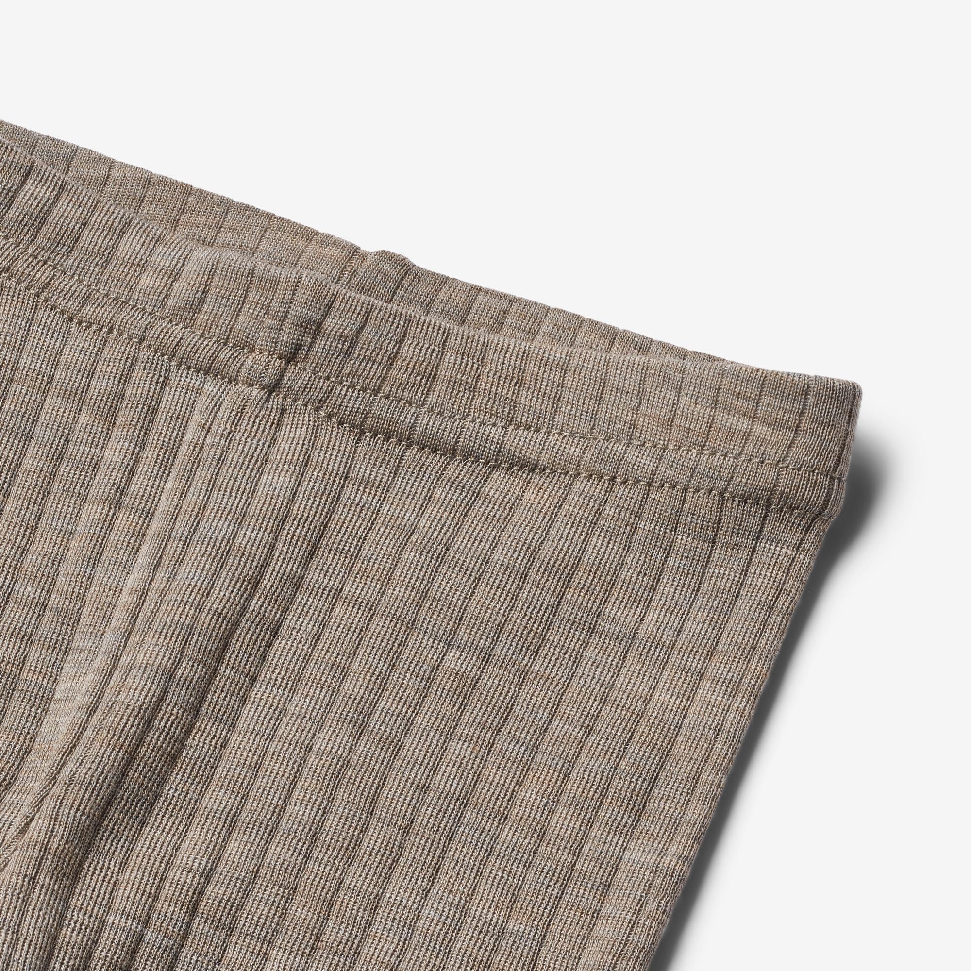 Wool/Silk Leggings Agi | Baby - khaki melange - Image 3