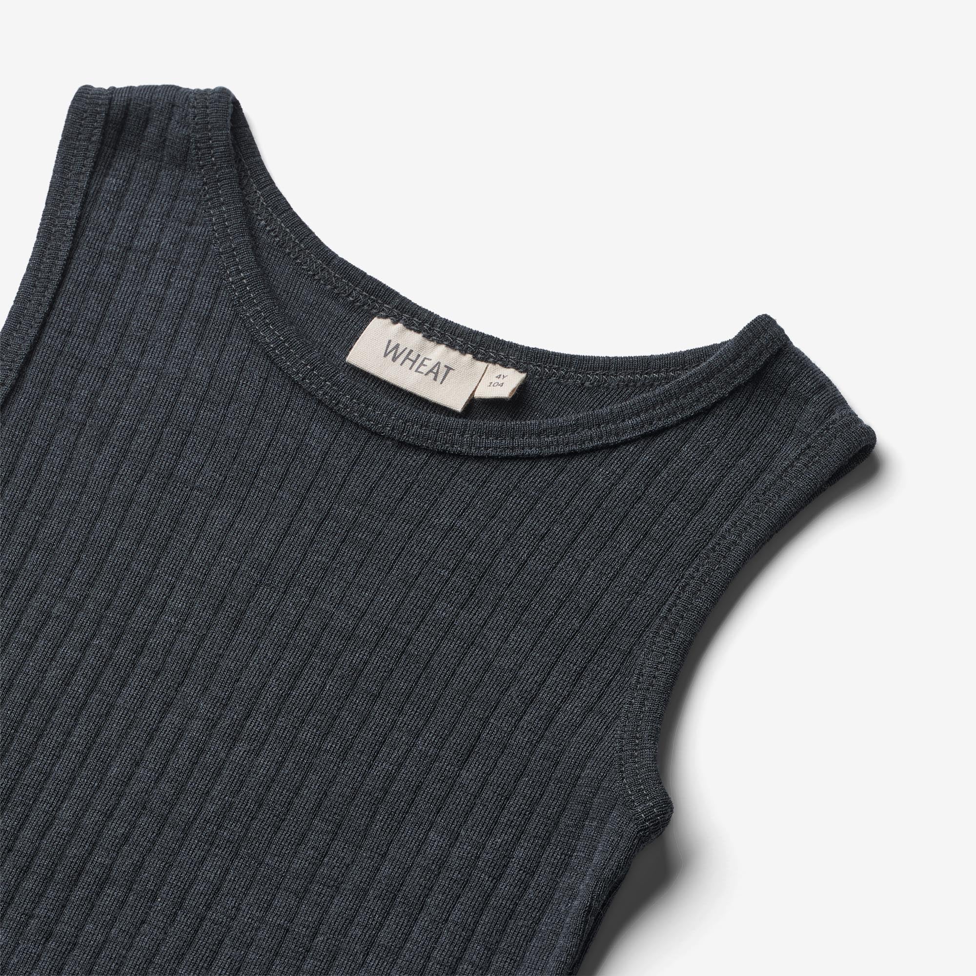 Wool Silk Singlet Iggy - navy - Image 3