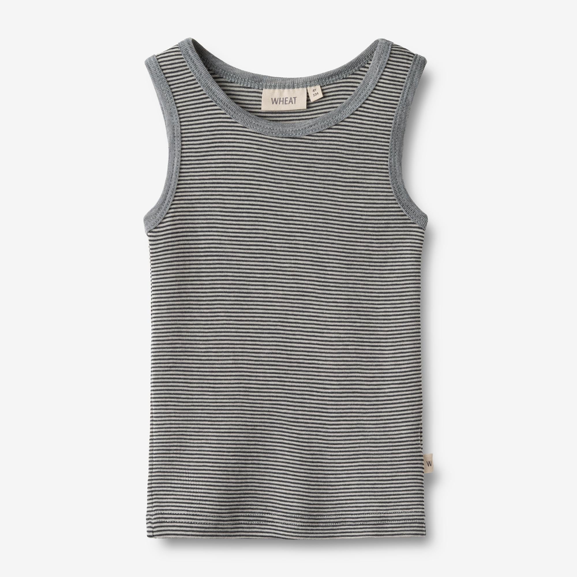 Wool Singlet Iggy - navy stripe