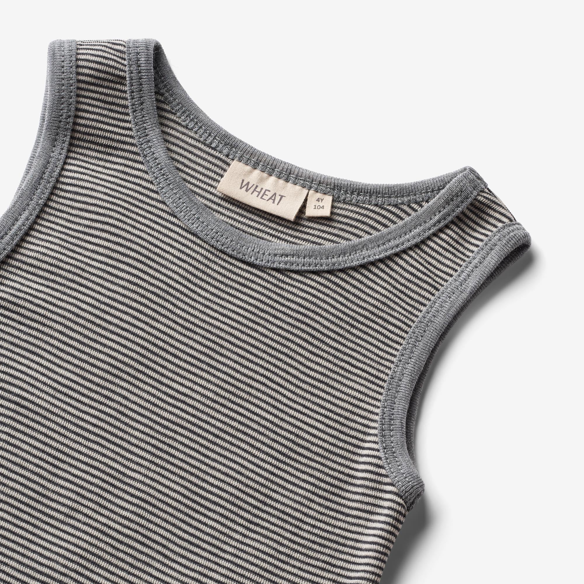 Wool Singlet Iggy - navy stripe - Image 2