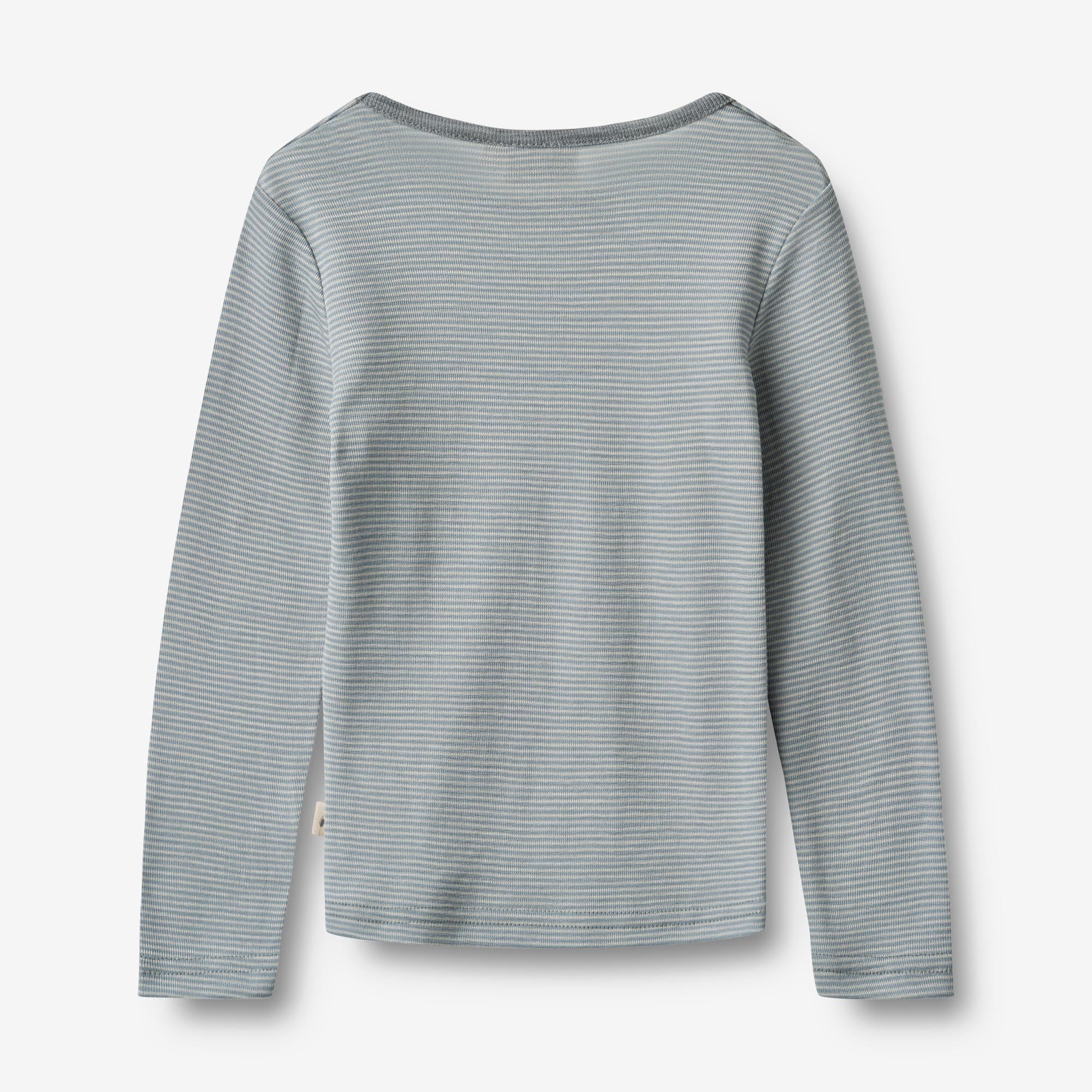 Wool T-Shirt L/S Alfie - cloudy sky stripe - Image 2