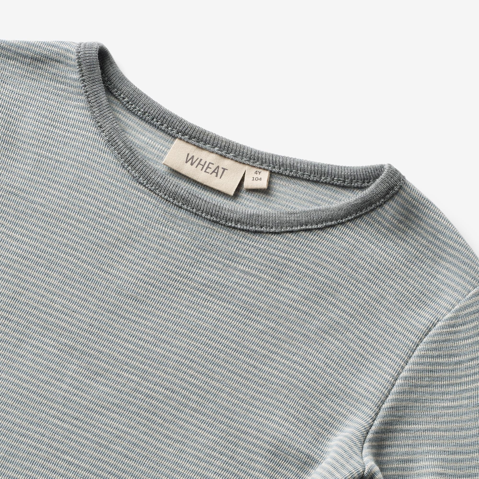 Wool T-Shirt L/S Alfie - cloudy sky stripe - Image 3
