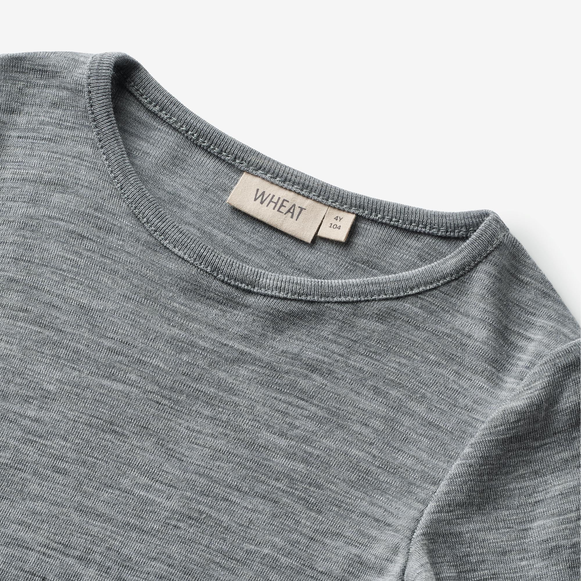 Wool T-Shirt L/S Alfie - melange grey - Image 3
