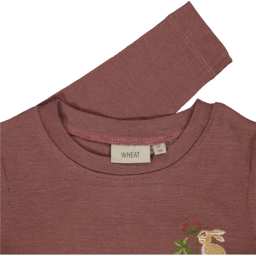 Wool T-Shirt Lucky Hare Embroidery - Image 3