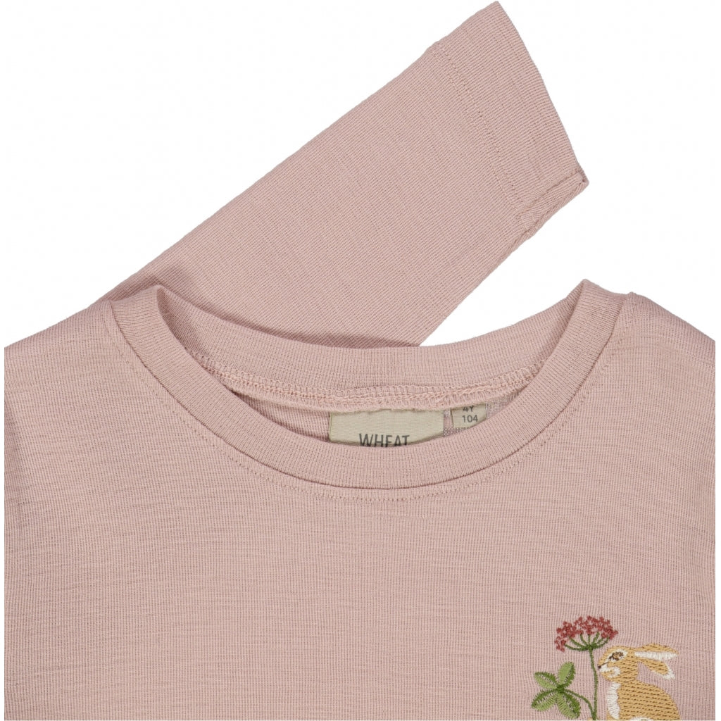 Wool T-Shirt Lucky Hare Embroidery - Image 6
