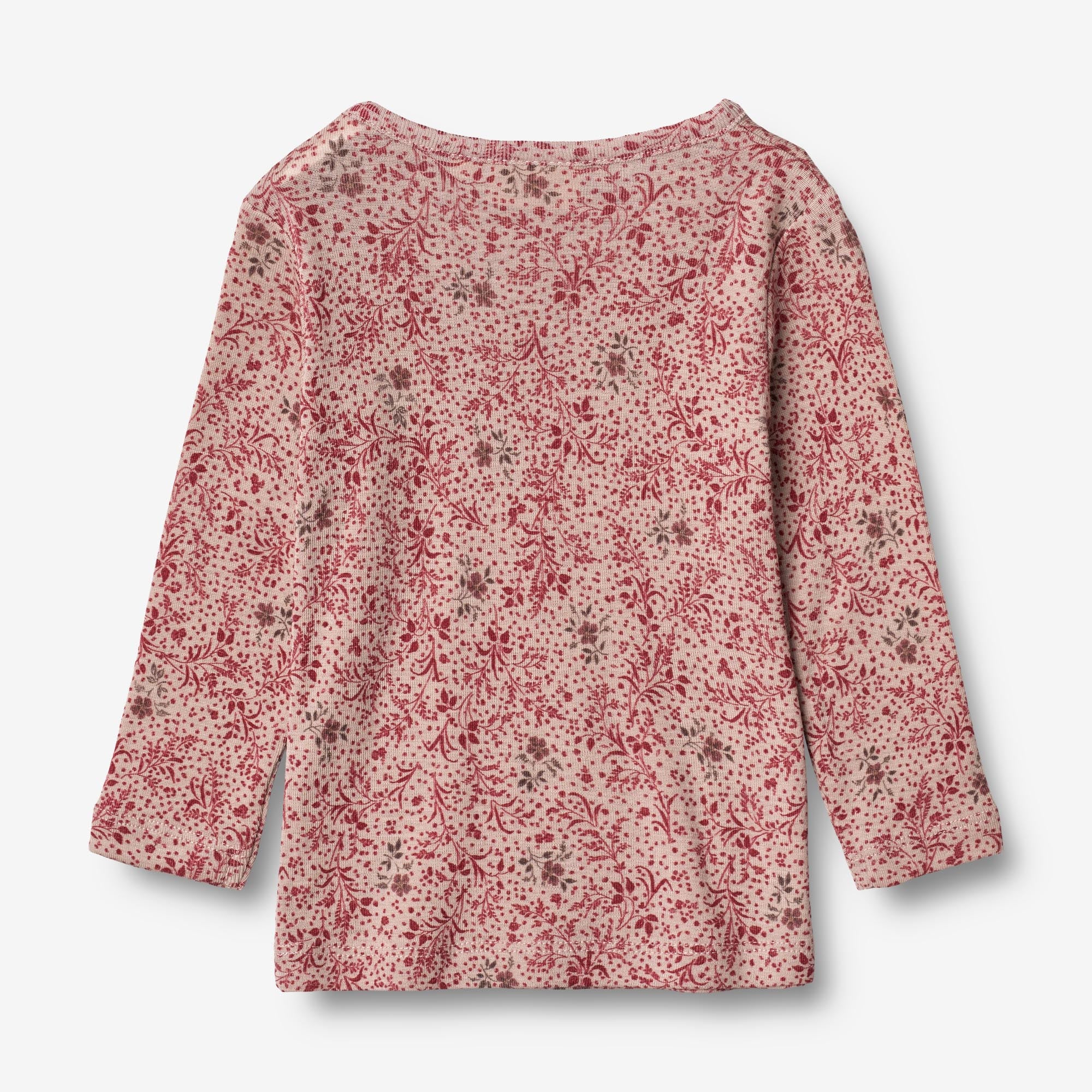 Wool T-Shirt LS | Baby - cherry flowers - Image 2