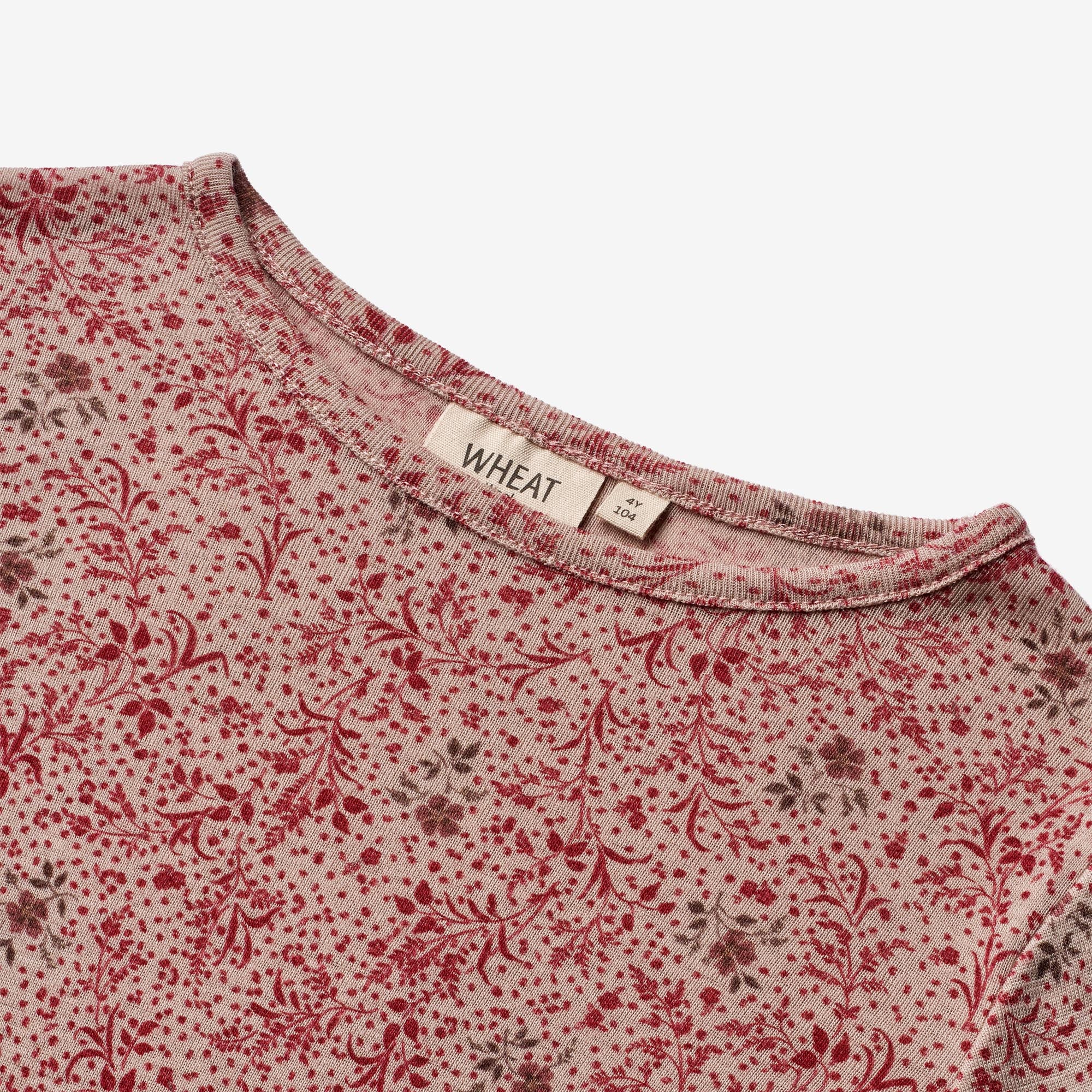 Wool T-Shirt LS - cherry flowers - Image 3