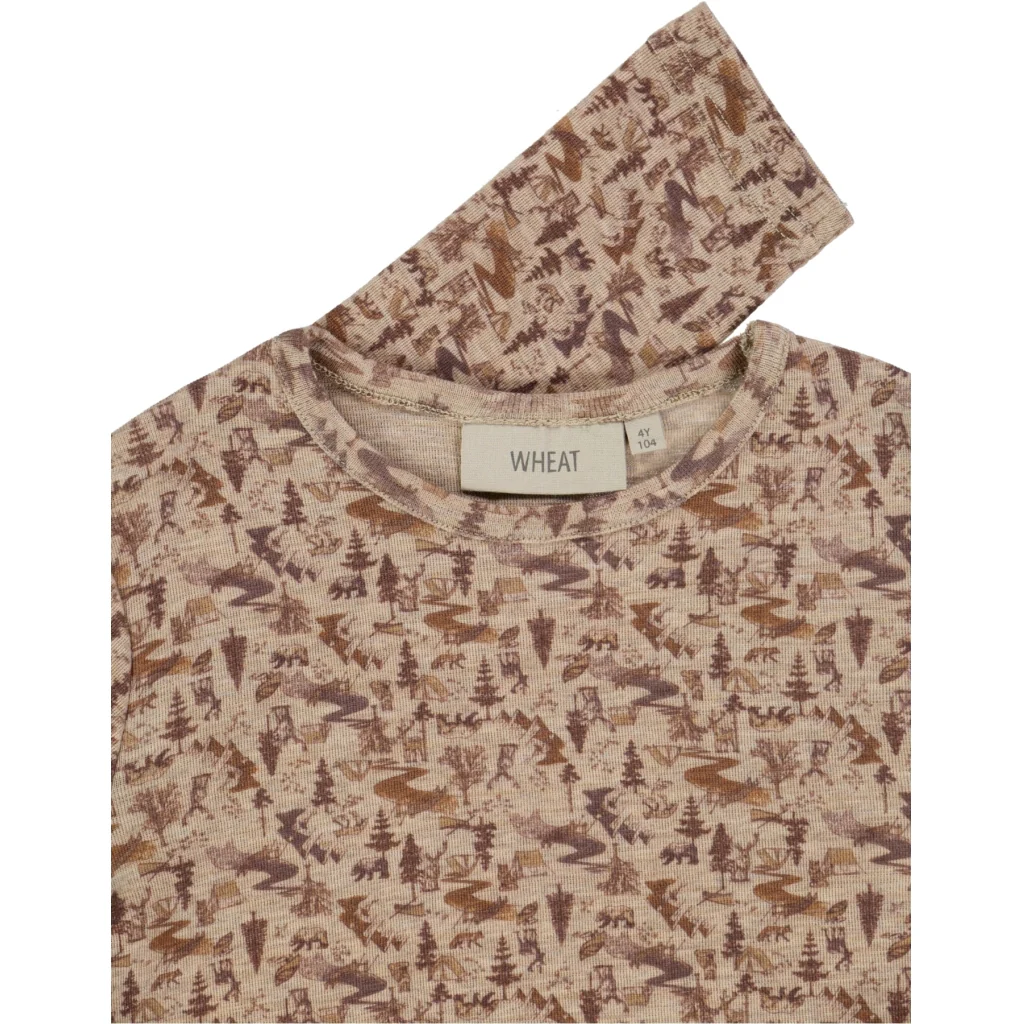 Wool T-Shirt LS - khaki wild life - Image 3