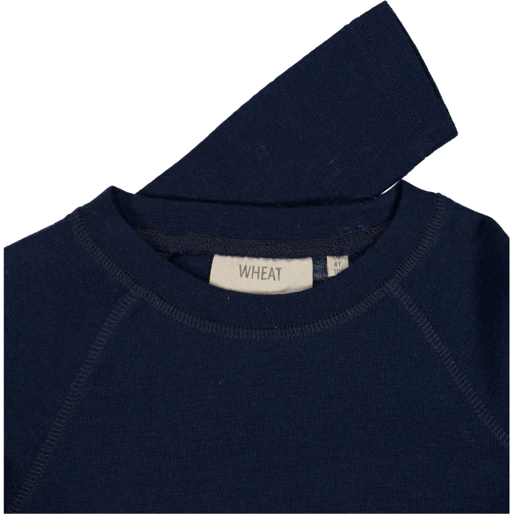 Wool T-Shirt LS - navy - Image 3