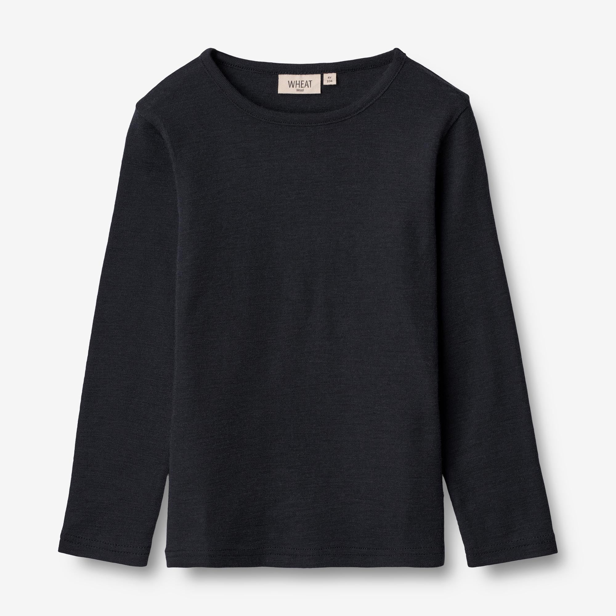 Wool T-Shirt LS - navy