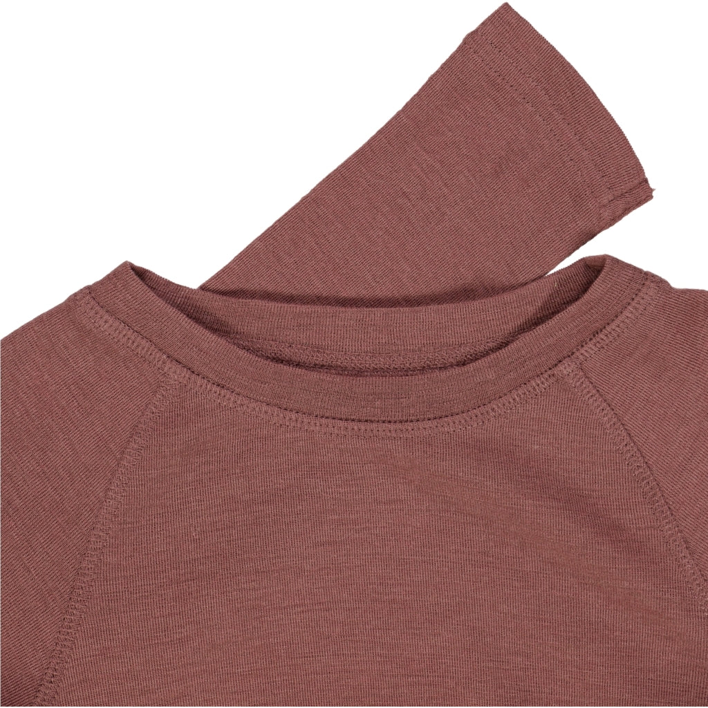 Wool T-Shirt LS - rose brown - Image 3