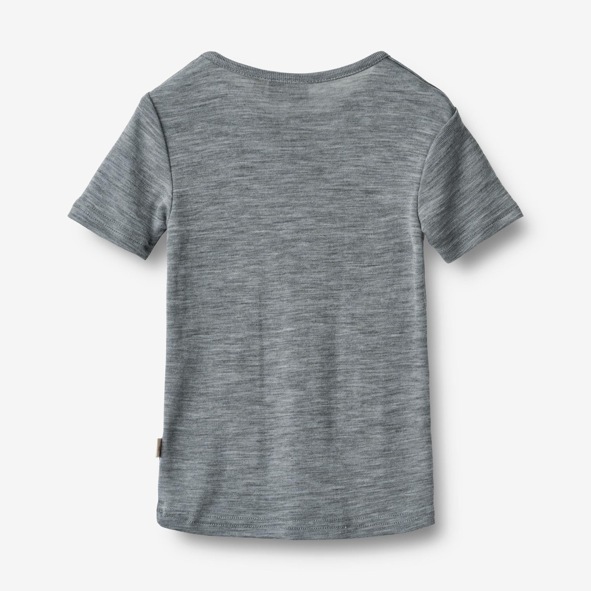 Wool T-shirt S/S Seo - melange grey - Image 2